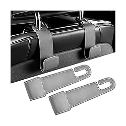 KHGUZ 2PCS Car Seat Headrest Hook, Leather Vehicle