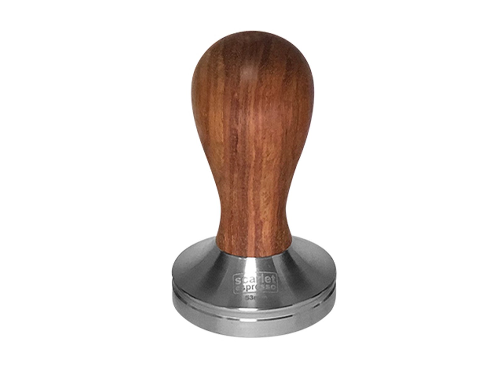 Scarlet Espresso | Classic Tamper Stylish Espresso Stamp with Ergonomic Handle Made of Precious Wood, for Perfect Espresso, Barista Tool (54 mm, Rosewood)