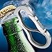 Idakekiy Stylish Carabiner Keychain Zinc Alloy Key Chain Bottle Opener (2 Pcs Silver)