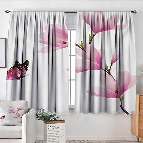 Amazon Elliot ドロシー 遮光カーテン 自然 秋の葉 手描き カラフルなライン 収穫時期 春の絵 ライムグリーン オレンジ バーガンディ ロッドポケットカーテンパネル 寝室 キッチン用 52 W X 63 L ラグ カーテン ファブリック オンライン通販