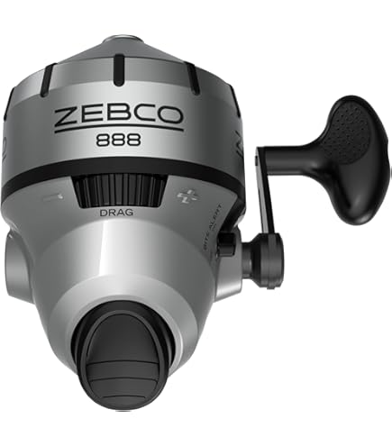 Zebco 808 Saltfisher Spincast Fishing Reel, Size 80 Reel, Changeable Right- or Left-Hand Retrieve, Pre-Spooled with 20-Pound Zebco Fishing Line, Stainless Steel Ball Bearing Drive, Silver : Sports & Outdoors