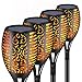 4Pack Solar Tiki Torches with Flickering Flame,Waterproof Solar Torch Light with Flickering Flame,Solar Garden Lights Deck Decorations Outdoor,Solar Lights Outdoor Decorative Garden Patio Deck Yard