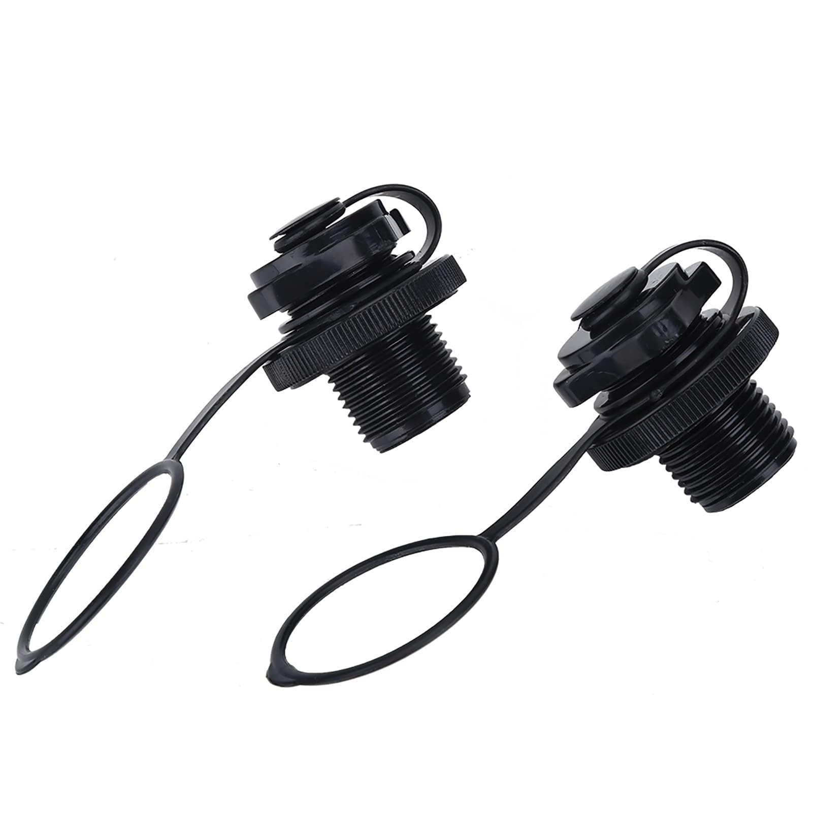 Inflatable Boat Air Valve, 2pcs Spiral Air Plugs Boston Valve Replacement Screw for One-way Inflation Rubber Dinghy Kayak Raft Pool Boat Airbeds