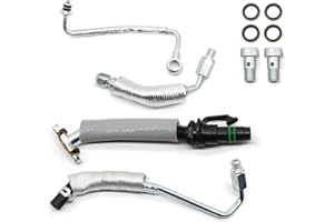 Aspaton 4PCS Turbocharger Oil Return Drain Line and Turbo Oil Feed Pipe Kit Compatible with Encore Sonic Cruze Trax 1.4L L4 55567067 55568031 55592600 25198546 55587854