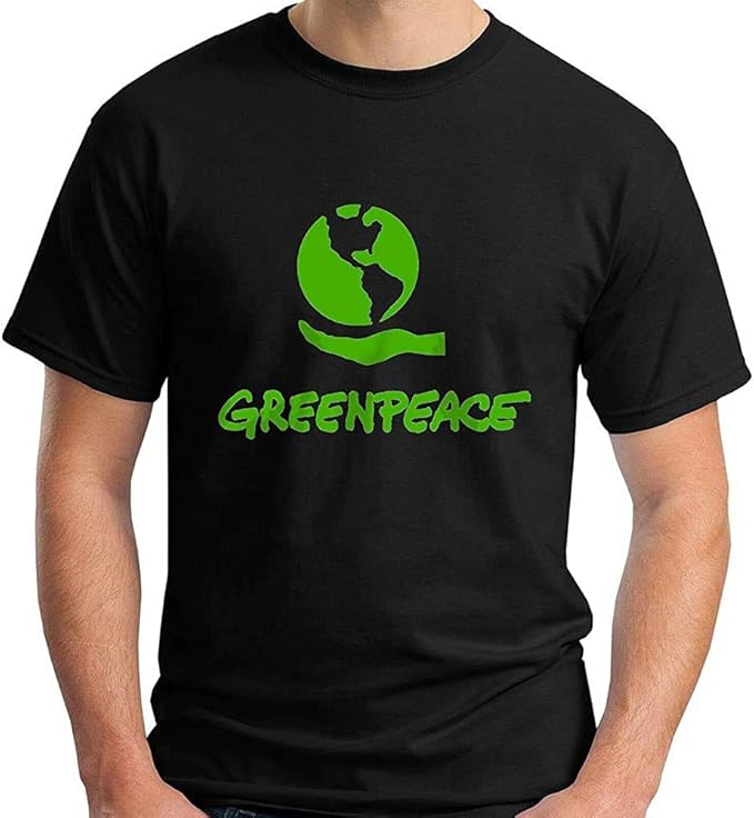 dingjie Greenpeace Green Peace Symbol Black TShirt Amazon.de Bekleidung