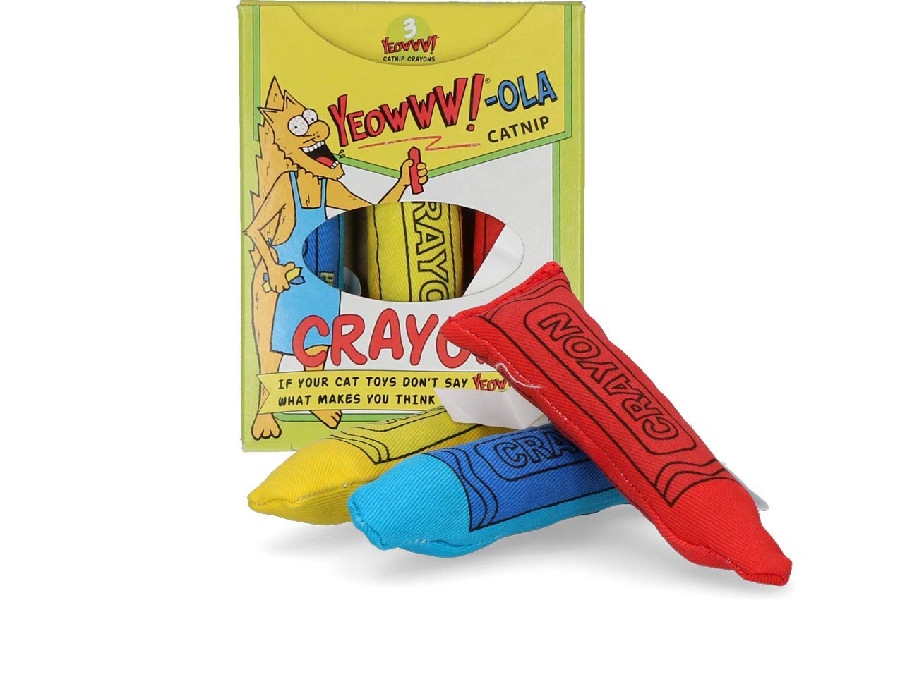YEOWWW Ducky World Yeowww!-ola Crayon 3-Pack,Blue, Yellow, Red