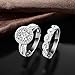 VAN RORSI&MO 2.0ct Round Engagement Wedding Ring Set for Women 18K Gold Plated Sterling Silver Bridal Set