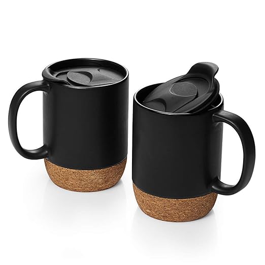 Buy DOWAN 15 oz Coffee Mug Sets, Set of 2 Large Ceramic Mugs, with