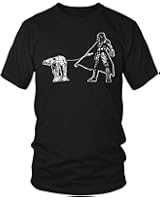 Darth Vader Walking a Pesky AT-AT on a Leash Funny Star Wars T-Shirt