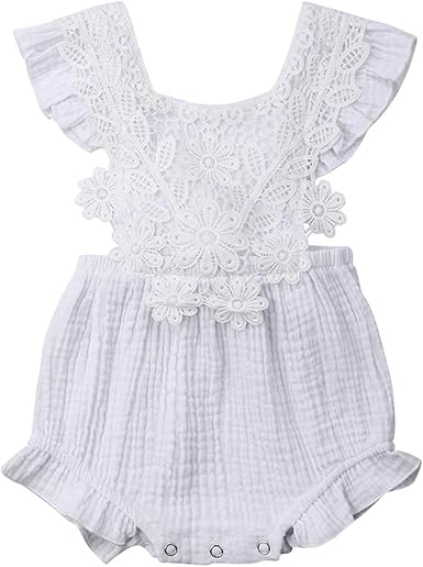 girls lace romper