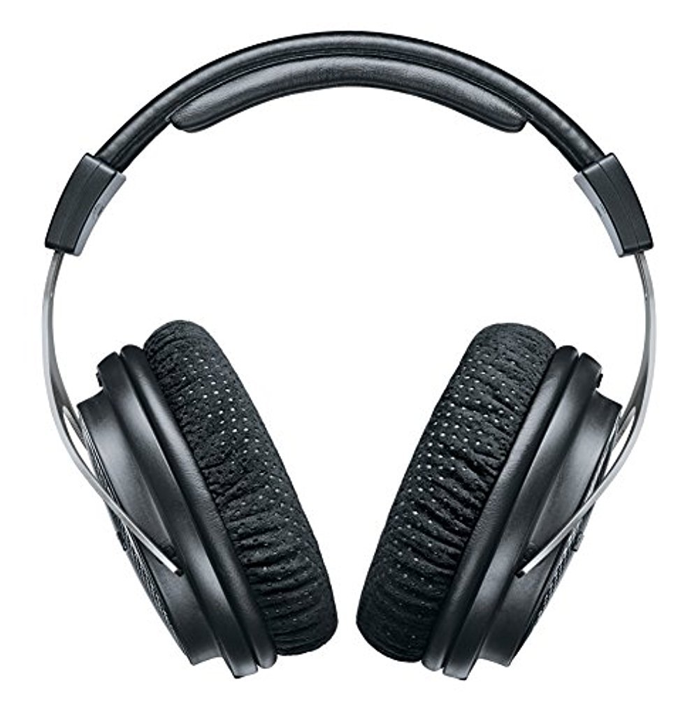 Shure Professional Premium Closed-Back Headphones, Clear, Extended Highs and Warm, Accurate Bass, Aluminum Alloy and Carbon Fiber Construction, Alcantara Ear Pads, Detachable Cable, Black/Silver