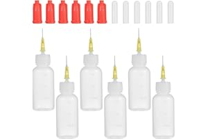 YARNOW 6pcs 30ML Needle Tip Applicator Bottles with Squeeze Glue Dispenser for Precision Crafting and
