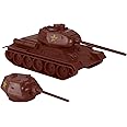 BMC CTS WW2 Soviet T-34 Tank - Rust-Brown 1:40 Russian T34 Plastic Army Vehicle