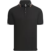 Damipow Mens Seamless Golf Shirt Moisture Wicking Polo Shirts Short Sleeve Quick Dry Performance Sport Collared Shirt for Men