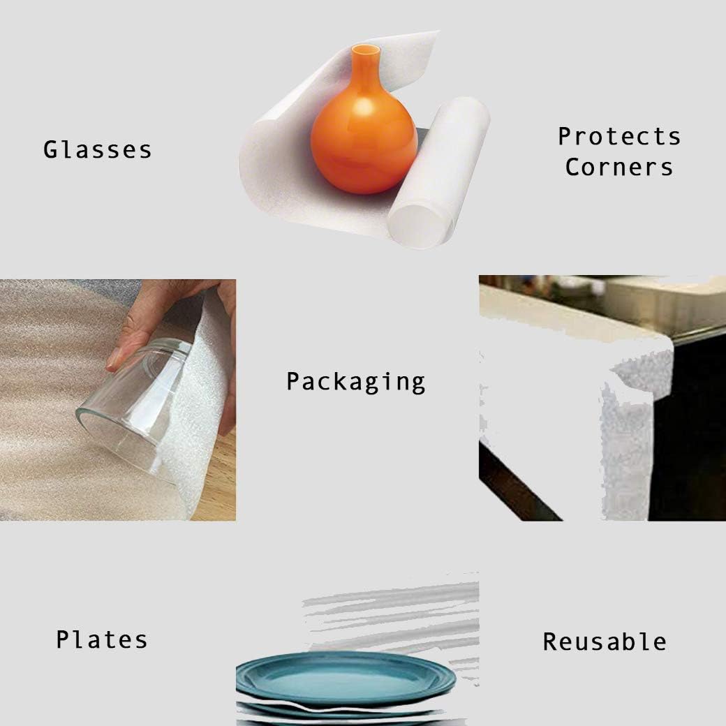 100 Pack Mighty Gadget (R) 12" X 12" X 1/16" Moving Supplies Packing Foam Sheets (White): Office Products