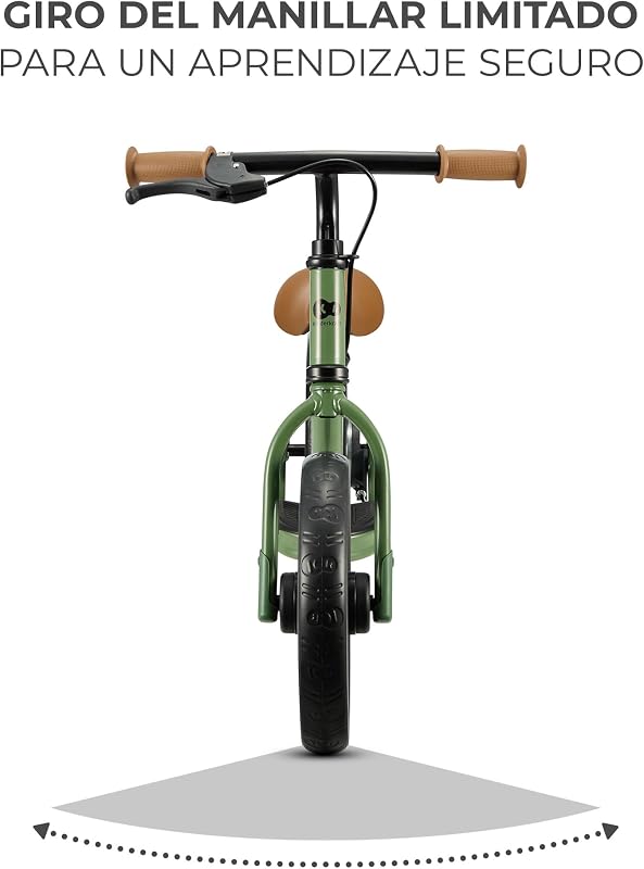 Espaço 2 Bicicleta Sem Pedais, Bicicleta de Rapaz de 2 anos, Bicicleta de 2 Rodas, Sela Ajustável, com travão, Leve, 3,6 kg, Rodas com 28 cm de diâmetro, 35 kg, Verde