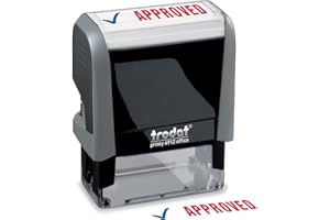 Trodat Printy 4912 2-Color Message Stamp - Self-Inking, Red and Blue Ink, Impression Size 3/4" x 1-7/8" (Approved)