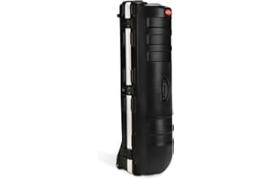 SKB Staff ATA Hard Shell Plastic Golf Travel Case for Cart Bags with Wheels - Heavy-Duty Rolling Club and Driver Carrier for Airline Transport, Impact-Resistant with TSA Locking Latches