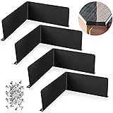 Blulu 4 Pcs Gutter Valley Splash Guards Metal