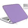 14 inch Laptop Case, Shockproof Protective Computer Sleeve Flip Cover Briefcase Carrying Bag Compatible with 14"-15" HP, Lenovo, Asus, Acer, Notebook, Chromebook Computer, Light Purple
