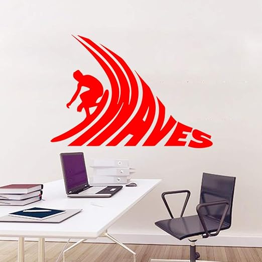 Ganlanshu Diseno De Arte Decoracion Del Hogar Surf Etiqueta De La