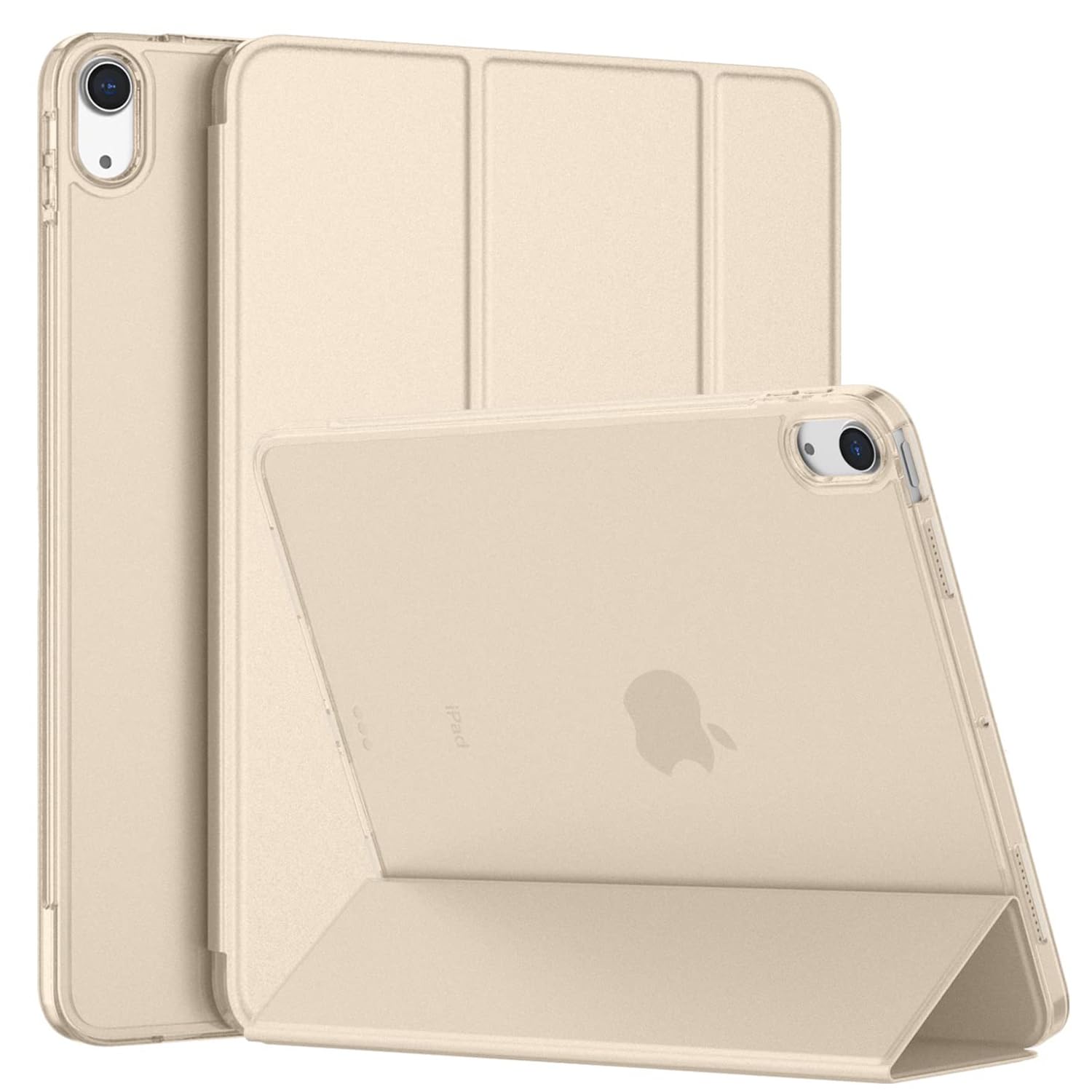 FSPRO iPad 10th Generation Case, Translucent Hard PC Back Shell, Auto Wake/Sleep, Gold