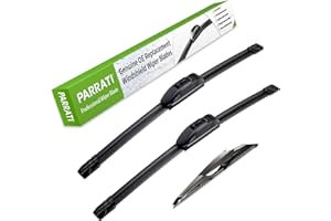 PARRATI® High Performance Premium All-Season Automotive Windshield Wipers with Rear Wiper Blades Replacement for 2015-2019 Subaru Outback Legacy,Easy to Install 26"+17"+14''(Set of 3)