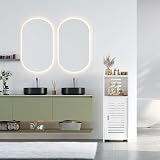Dripex 4 Tier Bathroom Floor Cabinet White 30W x 30D x 80H cm Door Style 1 view 8