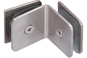 90 Degree Glass Clamp 304 Stainless Steel Right Angle Shower Clip Accessories for Glass Door Bathroom Bedroom