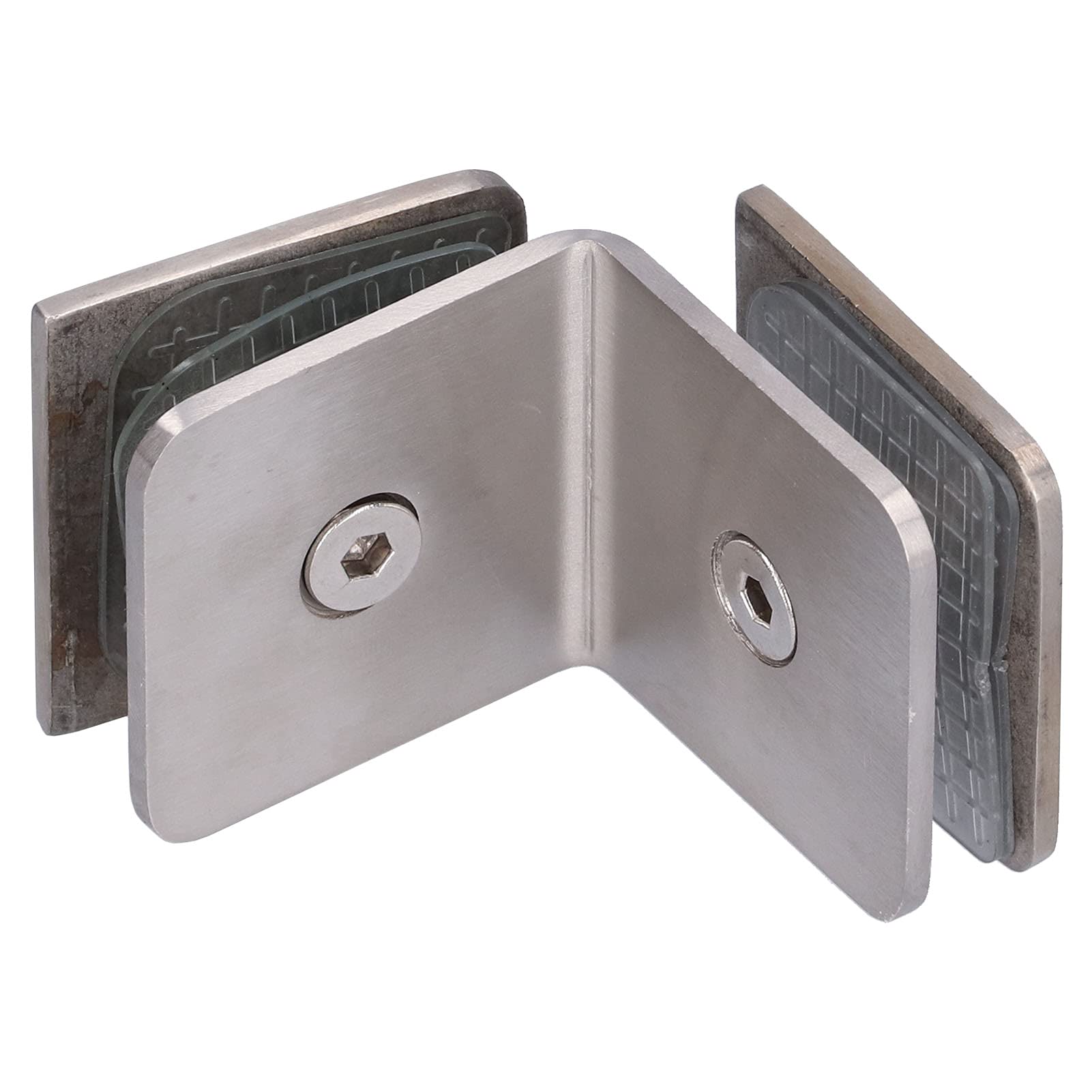 01 02 015 Glass Clamp, 304 Stainless Steel, 8-12mm Thick Glass Doors, 90 Degree Right Angle