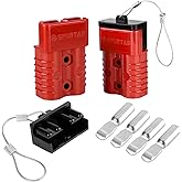 Spurtar 175A Battery Quick Connect/Disconnect 2Pcs, 1/0 AWG Wire 12-36V Quick Connect Jumper Cables Recovery Kit for Car ATV 