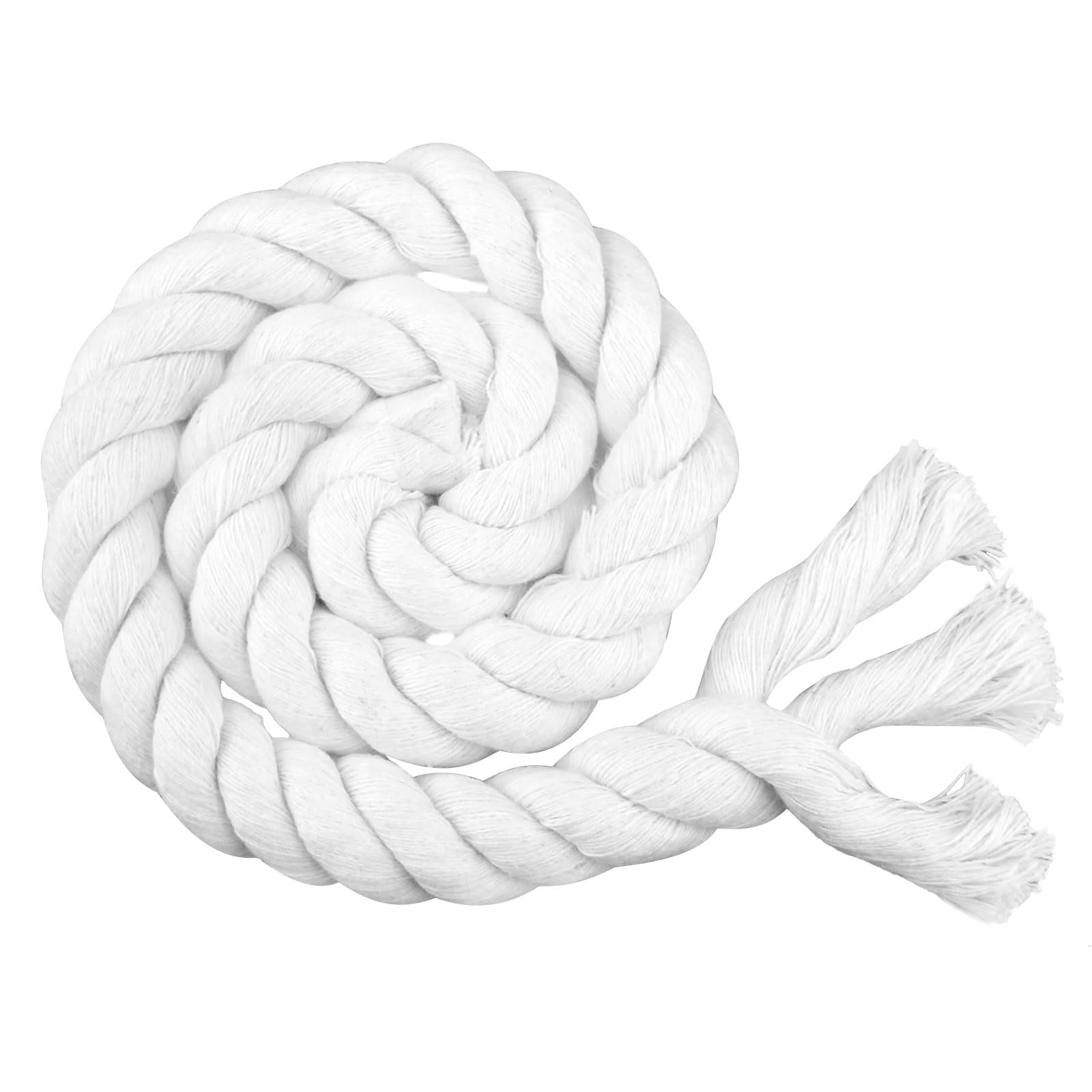 5M 20mm Thick Cotton Rope for DIY Crafts, Wall Hangings, Plant Hangers, Macrame Knotting, Home Decor and Decorative Projects, Perfect for Beginners and Gardening Crafts(White)