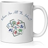 BEHIFL Chinese Mah Jong Tiles mug, Mahjong Player Gifts for women, Gifts for Mahjong Lovers Coffee Tea Mug 11 oz