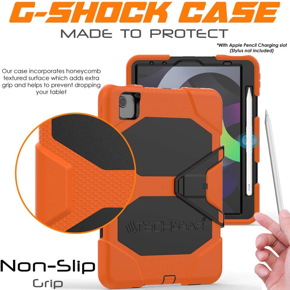TECHGEAR G-SHOCK Case for iPad Air 5/4 10.9", Heavy Duty Armour Shockproof Survival Case with Stand - Image 4