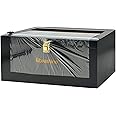 LibreShine 12" Black Commercial Foil & Plastic Wrap Dispenser Organizer w/Slider Cutter & Roller - Heavy Duty XL Holder for 3000ft Film, 1000ft Foil Rolls - Kitchen, Restaurant, Foodservice Storage