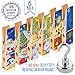 Treats&Smiles 6 Artistic & Colorful Clothespins Fridge Magnets + 1 Magnetic hook. Display Recipes, Memos & Photos at Your Kitchen, Office or Locker With a Unique & Strong Refrigerator Magnets set.