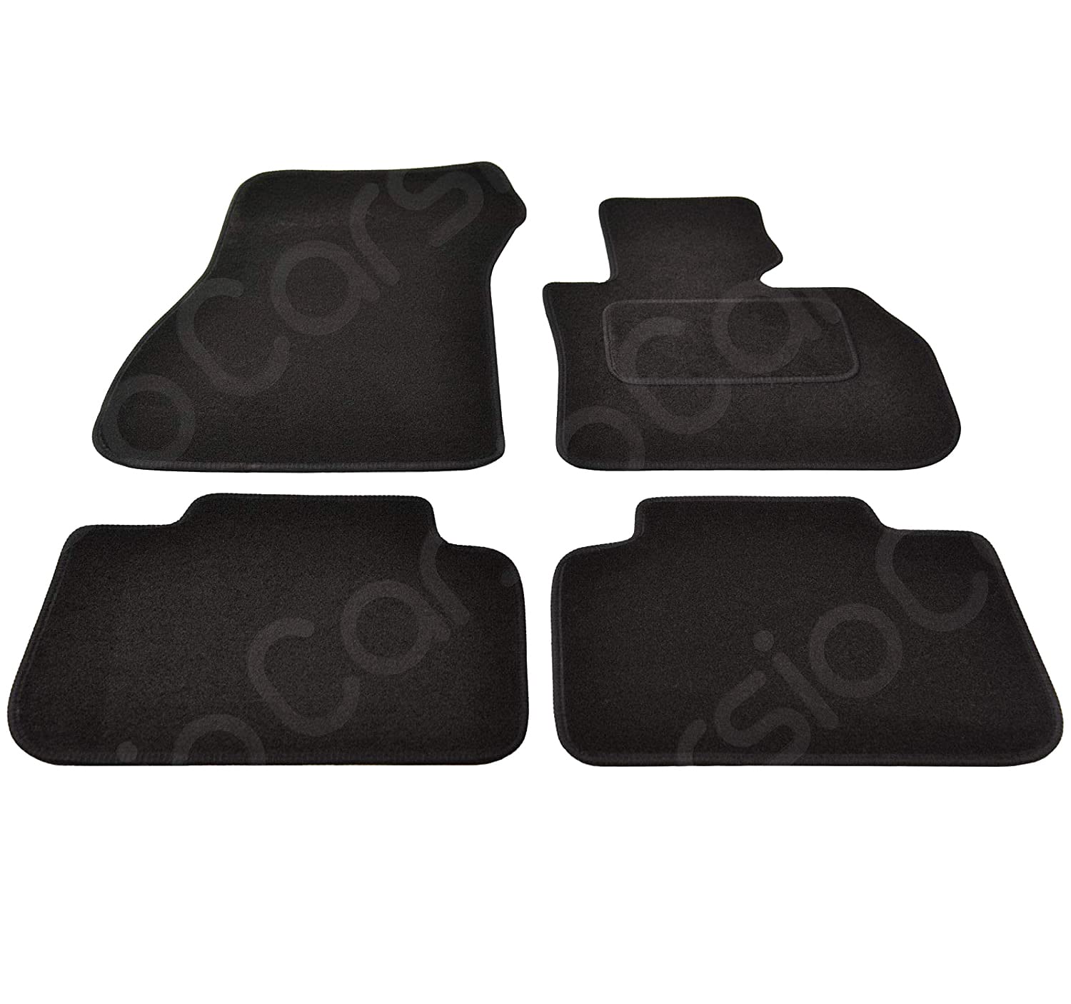 Carsio Carpet Car Mats For BMW X1 2015 Onwards 4 Piece Set Tailored Fit Floor Mat Complete Accessory Black Custom Fitted - All Weather, Anti-Slip Backing & Black Trim