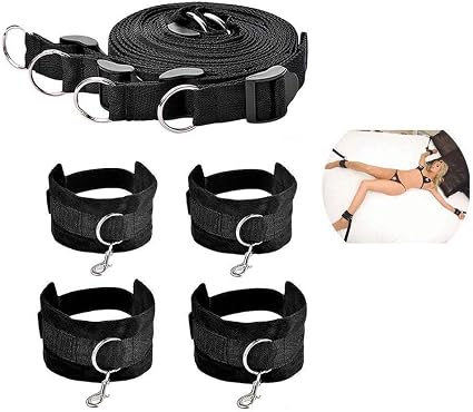 Amazon Com Urunday Under Bed Bondage Set Restraint Rope Kit Ankle Cuffs System Toy Bondage Straps Black Y Q0so Sports Outdoors