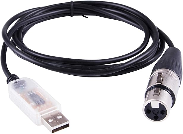 Amazon Com Usb To Dmx512 3pin Xlr Interface Adapter Computer Pc Stage Lighting Controller Dimmer Usb To Dmx Rs485 Serial Converter Cable Length 9 8ft Computers Accessories