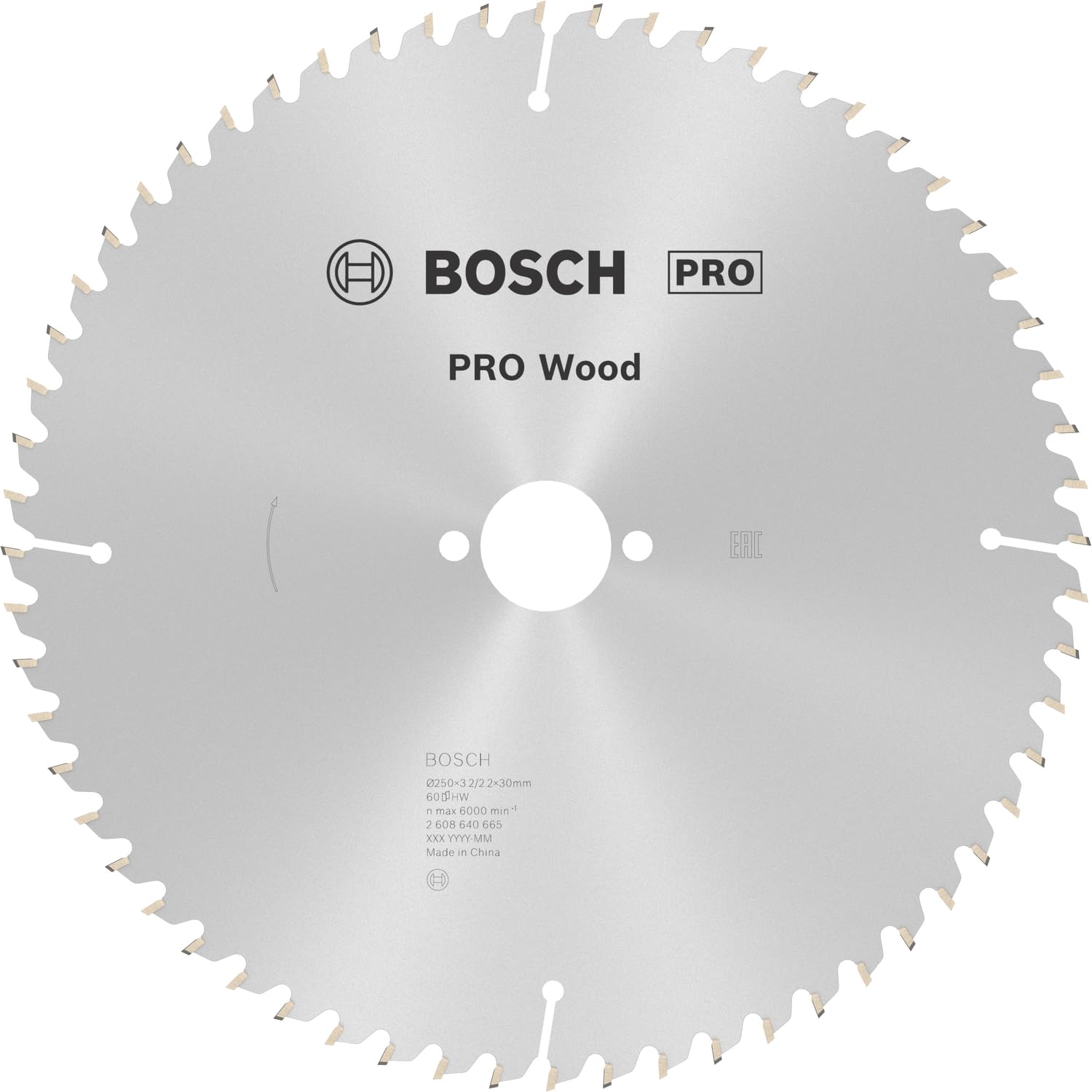 Bosch 1x PRO Wood Circular Saw Blade for Corded Table Saws (for Softwood, Hardwood, Ø mm, Professional Accessory Table Circular Saw)