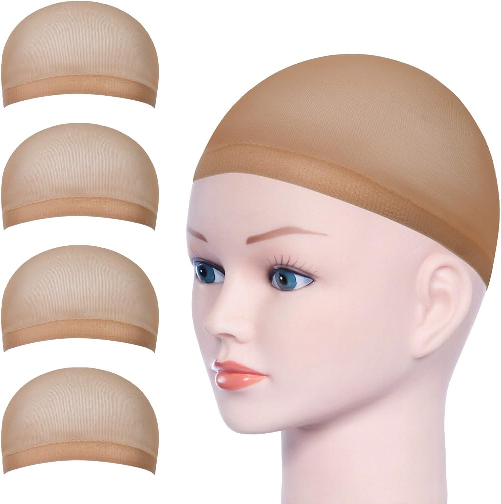 URAQT Wig Caps 4 Pcs Stretchy Nylon Wig Net for Men Women Ultra Thin Breathable