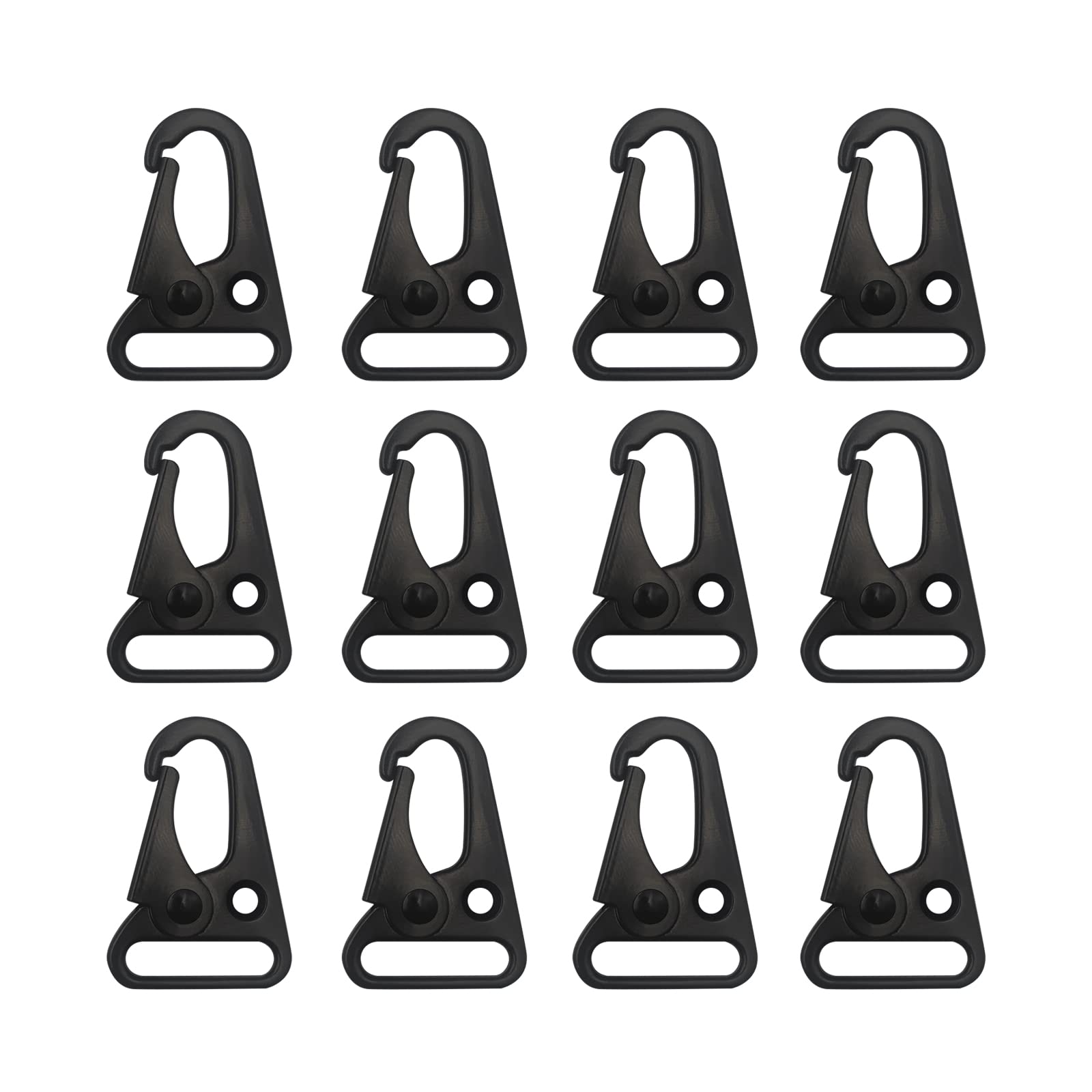 Photo 1 of 12Pieces Sling Clip Clasp Olecranon Hook for Keychain Snap Hooks Outdoor Tactical (3/4"(20mm))