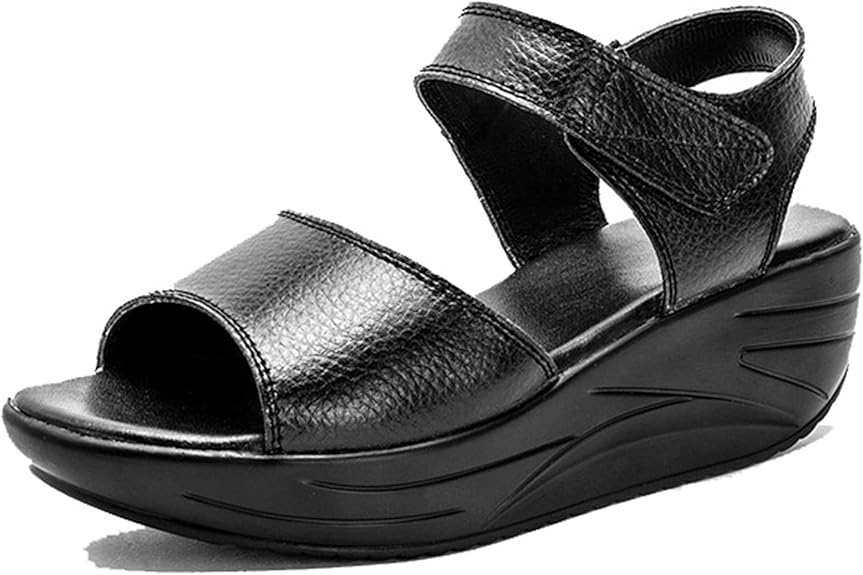 Women Platform Sandals Summer Solid Color Breathable Wedge Open Toe Casual Shoes Ladies Wear