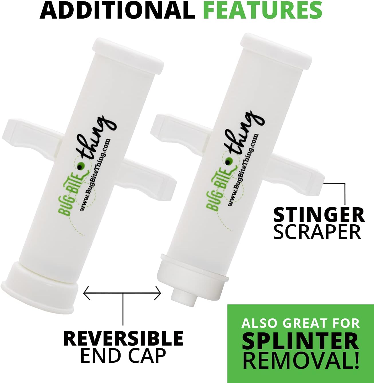 Bug Bite Thing Suction Tool, Poison Remover - Bug Bites and Bee/Wasp Stings, Natural Insect Bite Relief, Chemical Free - White/Single: Health & Personal Care