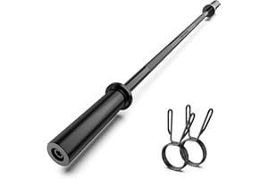 DILANL Olympic Barbell Bar 55", 2In-Weight Lifting Bar Standard Straight Barbell Bars for Bench Press/Hip Thrusts/Biceps/Lunges/Squat/Strength-Training Home Gym Weight Bar, 2 Collars(500lb Capacity)