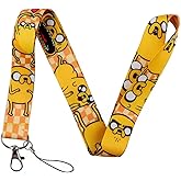 Pinstant Jake The Dog Finn Come Along With Me Adventure Time Cartoon Animated TV Show 17.7" Neck Lanyard Keychain Holder ID Badge Mobile Phone Pin Strap