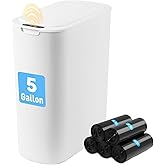 FRESHLIX Automatic Motion Sensor Bathroom Trash Can with Lid, 5 Gallon Touchless Trash Bin, Smart Electric Narrow Waterproof Garbage Bin for Toilet, Office, Rv, Bedroom, Living Room