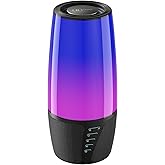 Ooyi Bluetooth Speaker with Lights 40W 360° Stereo, Bluetooth 5.3 (100ft), IPX6 Waterproof, 9 Color LED, 12H Playtime (5600mAh) - Home/Outdoor/Party/Beach, Ideal Birthday (Colorful)