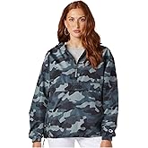 Champion CO200 Men's Hooded Packable Quarter-Zip Jacket, Lightweight Wind & Water-Resistant Pullover with Adjustable Hood