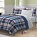 My Room Varsity Plaid Ultra Soft Microfiber Comforter Bedding Set, Multi-Colored, Twin